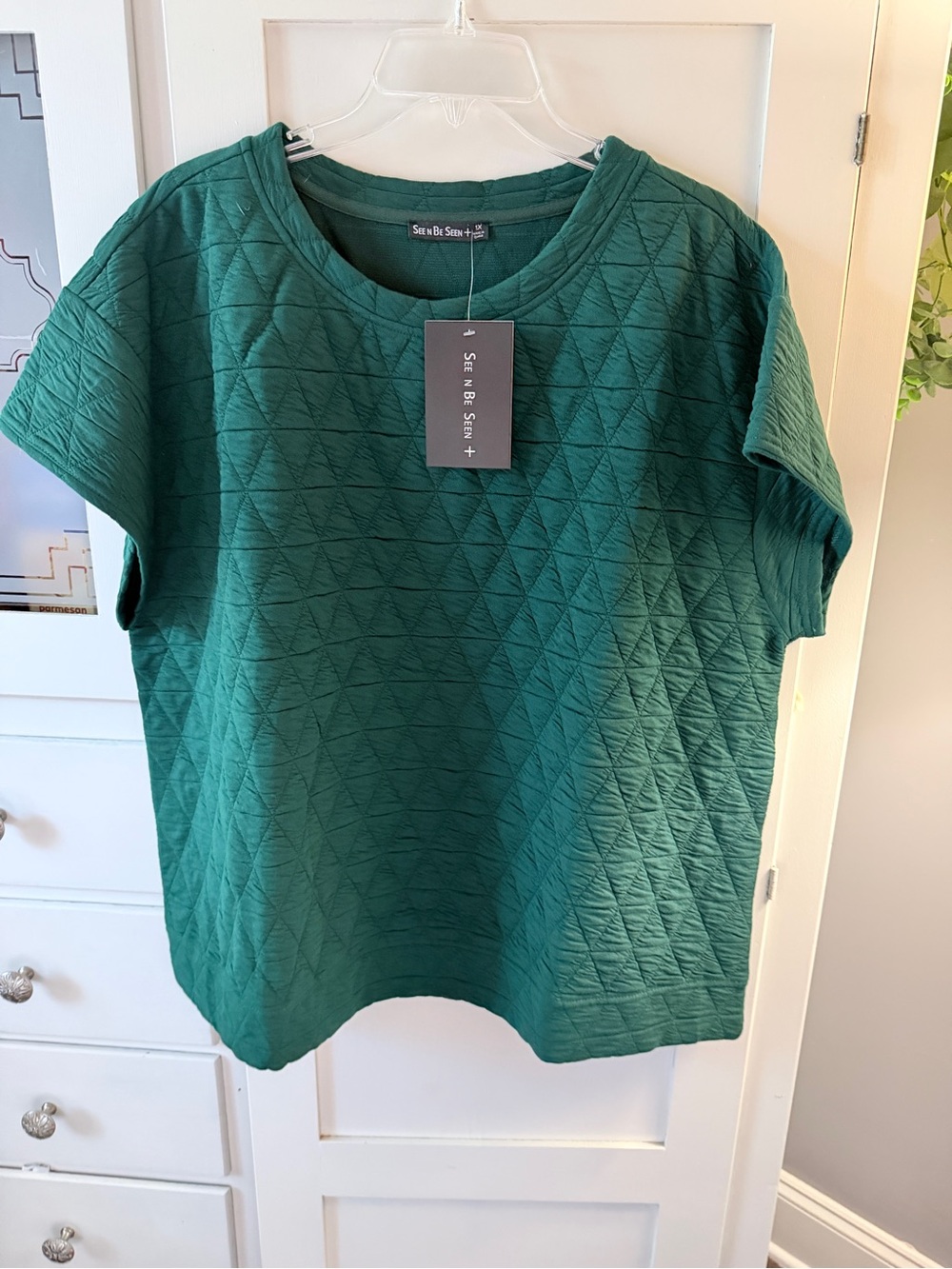 Emerald Quilted Short Sleeve Tee